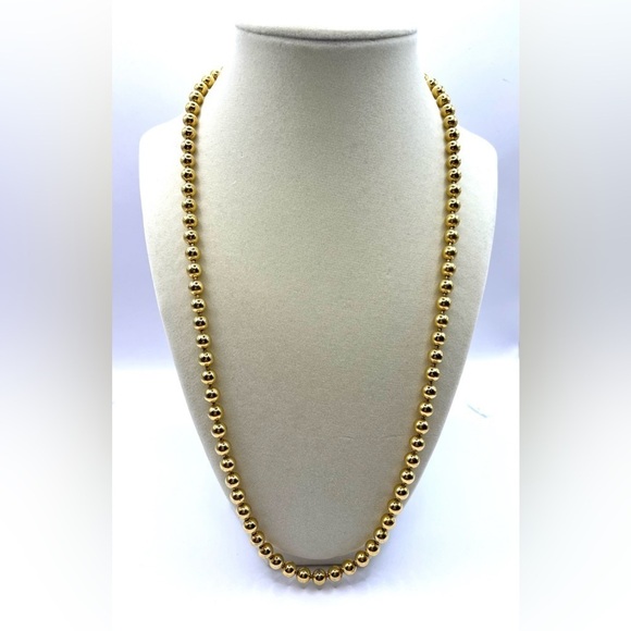 Women's PREMIER DESIGNS Gold Plated Bead Necklace 23” Gold Tone - Picture 1 of 9